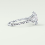 2.0 CT Oval Cut Halo & Pave Split Shank Lab-Grown Diamond Engagement Ring 15