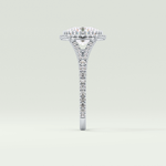 2.0 CT Oval Cut Halo & Pave Split Shank Lab-Grown Diamond Engagement Ring 16