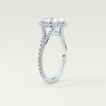 2.0 CT Oval Cut Halo & Pave Split Shank Lab-Grown Diamond Engagement Ring 17