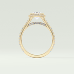 2.0 CT Pear Cut Halo & Pave Split Shank Lab-Grown Diamond Engagement Ring 6
