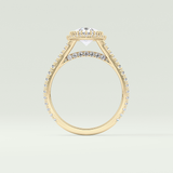 2.0 CT Pear Cut Halo & Pave Split Shank Lab-Grown Diamond Engagement Ring 6