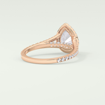 2.0 CT Pear Cut Halo & Pave Split Shank Lab-Grown Diamond Engagement Ring 8