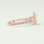 2.0 CT Pear Cut Halo & Pave Split Shank Lab-Grown Diamond Engagement Ring 9