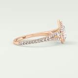 2.0 CT Pear Cut Halo & Pave Split Shank Lab-Grown Diamond Engagement Ring 9