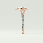 2.0 CT Pear Cut Halo & Pave Split Shank Lab-Grown Diamond Engagement Ring 10