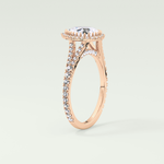 2.0 CT Pear Cut Halo & Pave Split Shank Lab-Grown Diamond Engagement Ring 11