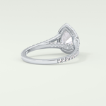 2.0 CT Pear Cut Halo & Pave Split Shank Lab-Grown Diamond Engagement Ring 14