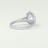 2.0 CT Pear Cut Halo & Pave Split Shank Lab-Grown Diamond Engagement Ring 14