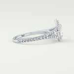 2.0 CT Pear Cut Halo & Pave Split Shank Lab-Grown Diamond Engagement Ring 15