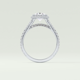 2.0 CT Pear Cut Halo & Pave Split Shank Lab-Grown Diamond Engagement Ring 18