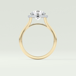 2.0 CT Round Cut Halo Split Shank Lab Grown Diamond Engagement Ring