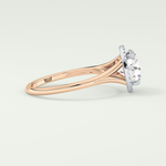 2.0 CT Round Cut Halo Split Shank Lab Grown Diamond Engagement Ring