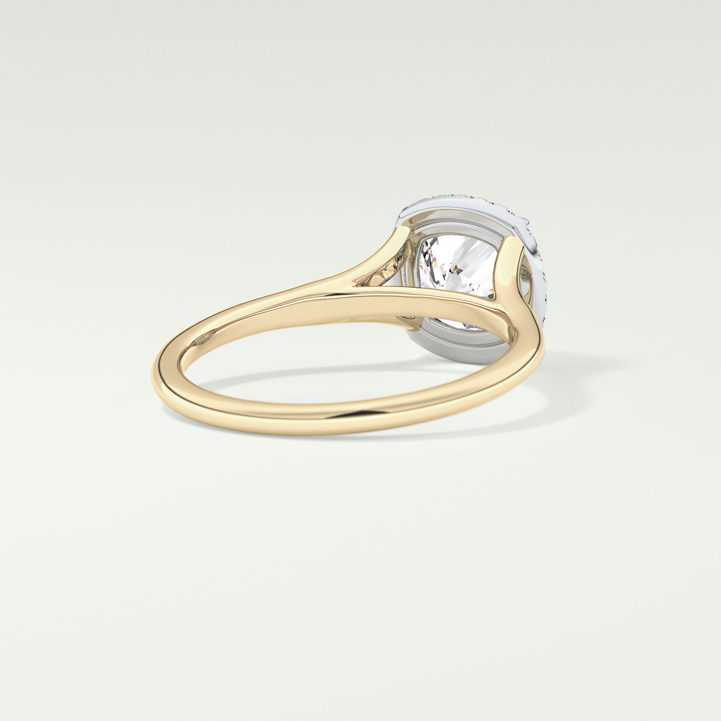 2.0 CT Cushion Cut Halo Split Shank Lab-Grown Diamond Engagement Ring 2