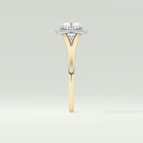 2.0 CT Cushion Cut Halo Split Shank Lab-Grown Diamond Engagement Ring 4