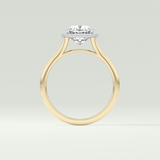 2.0 CT Cushion Cut Halo Split Shank Lab-Grown Diamond Engagement Ring 6