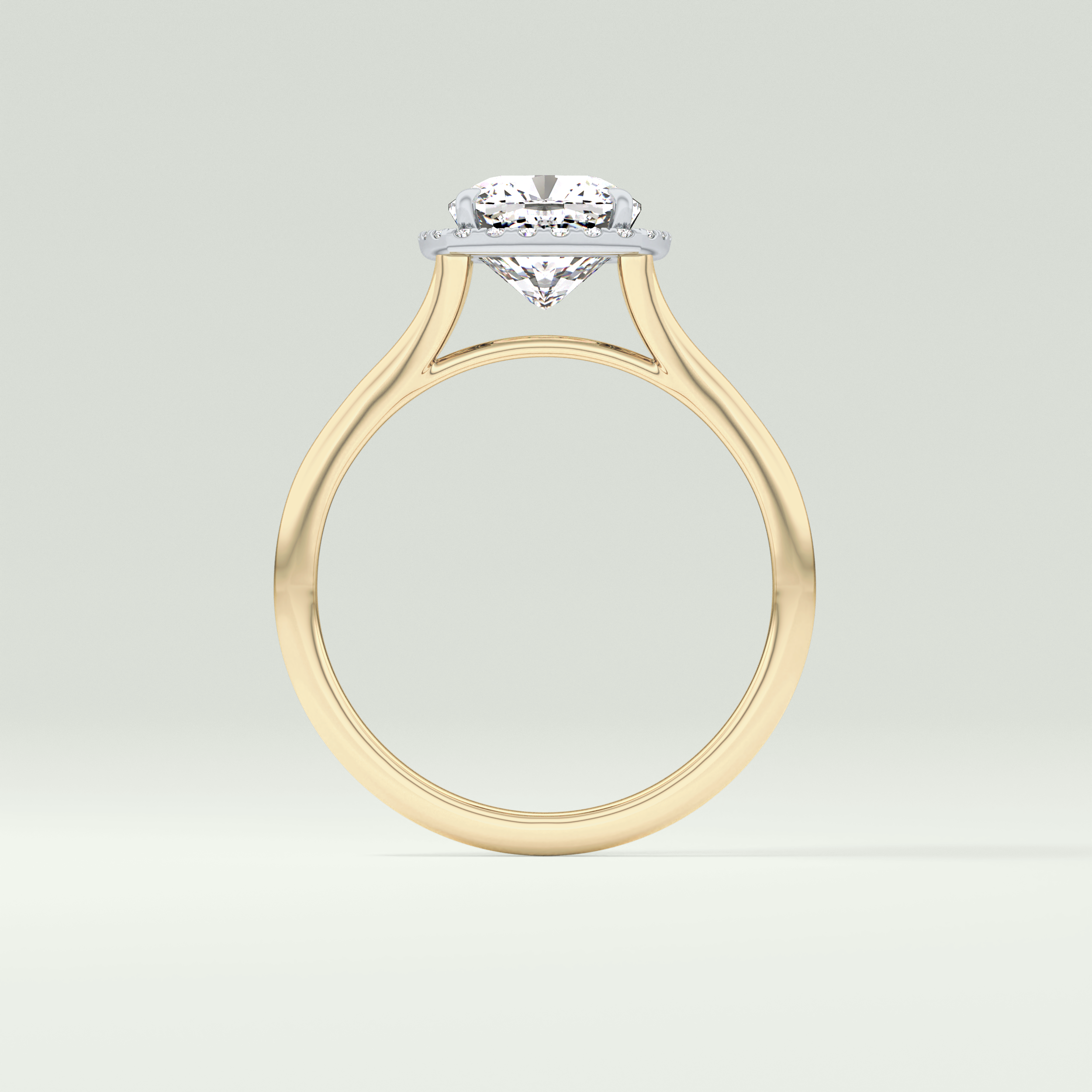 2.0 CT Cushion Cut Halo Split Shank Lab-Grown Diamond Engagement Ring 6
