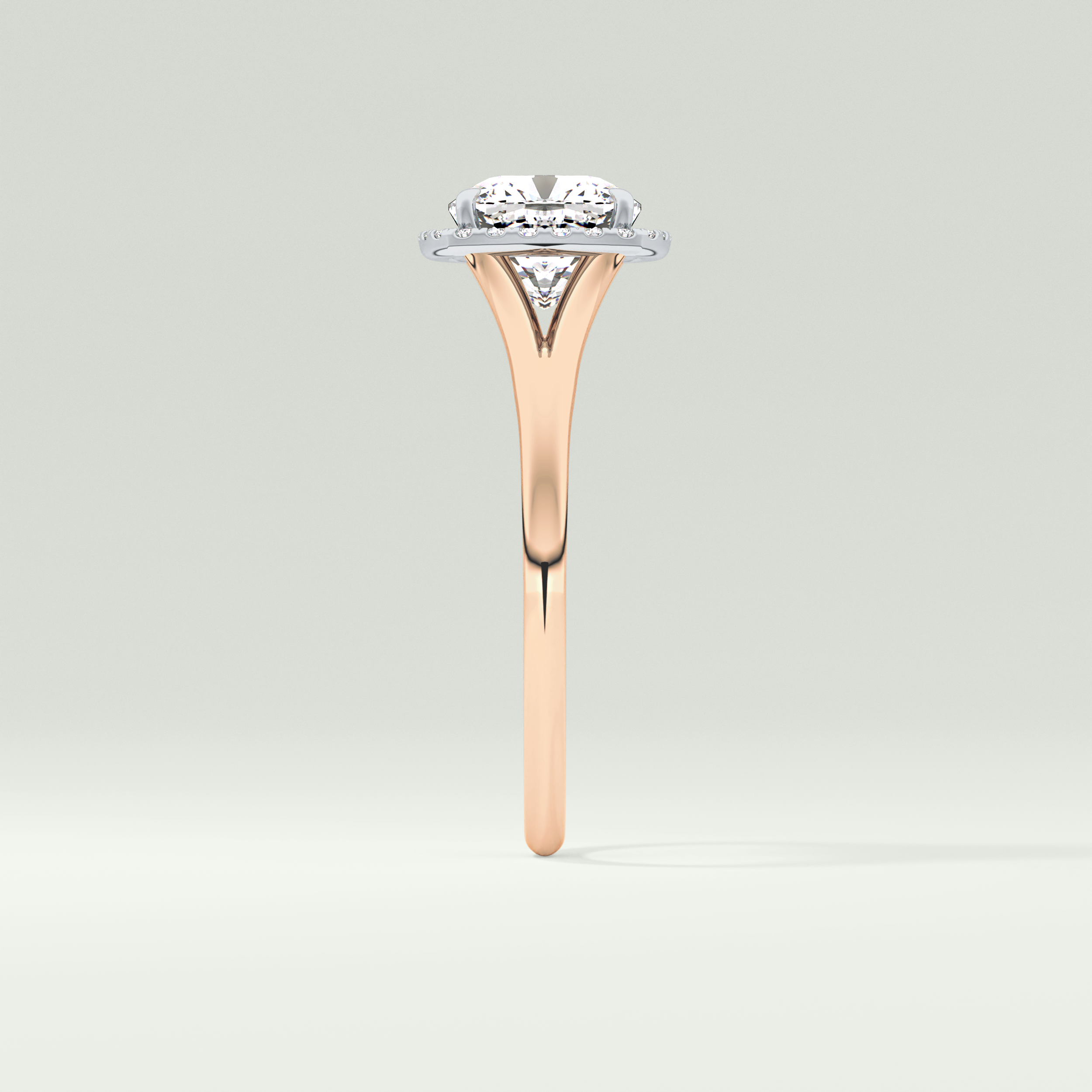 2.0 CT Cushion Cut Halo Split Shank Lab-Grown Diamond Engagement Ring 10