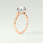 2.0 CT Cushion Cut Halo Split Shank Lab-Grown Diamond Engagement Ring 11
