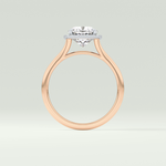 2.0 CT Cushion Cut Halo Split Shank Lab-Grown Diamond Engagement Ring 12