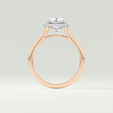 2.0 CT Cushion Cut Halo Split Shank Lab-Grown Diamond Engagement Ring 12