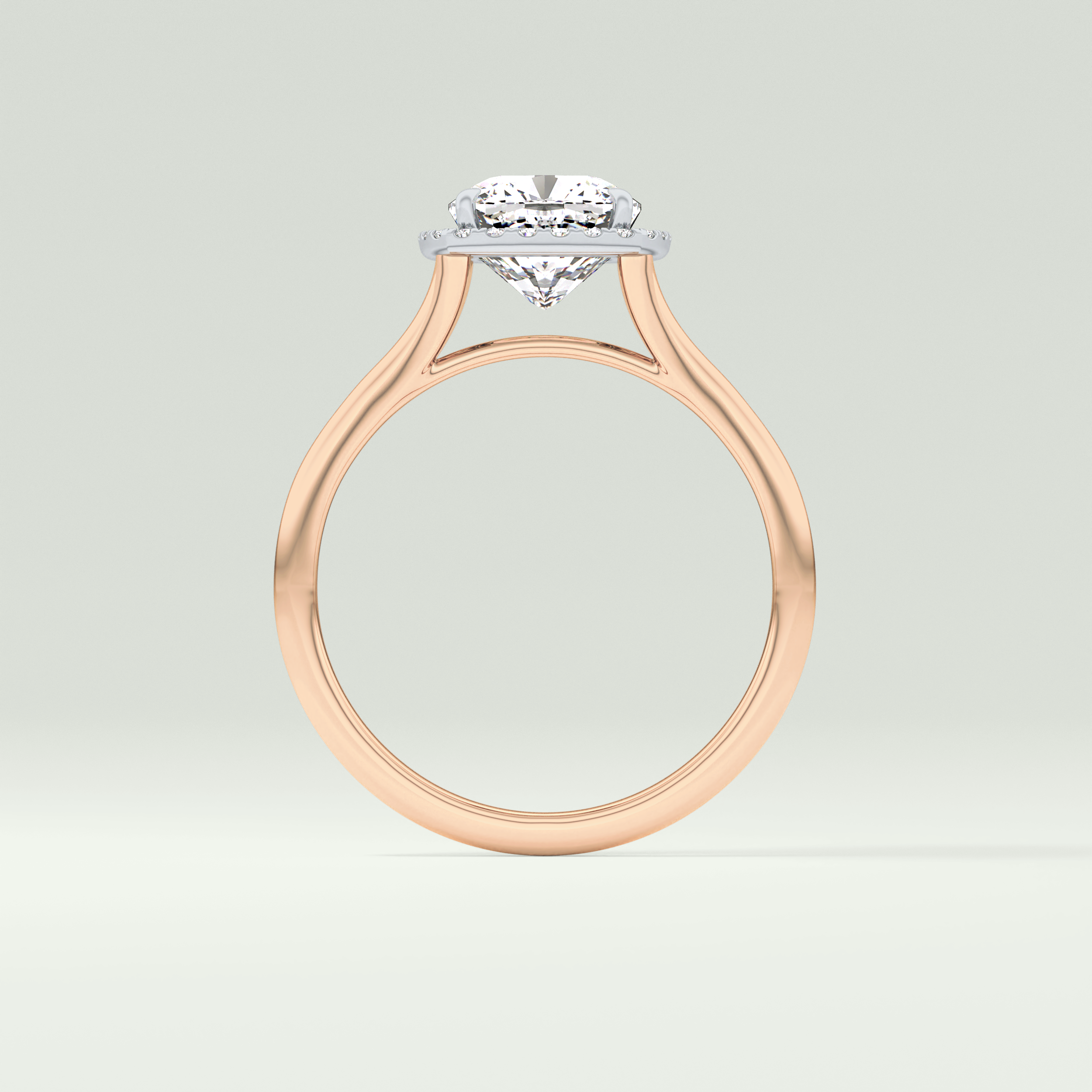 2.0 CT Cushion Cut Halo Split Shank Lab-Grown Diamond Engagement Ring 12