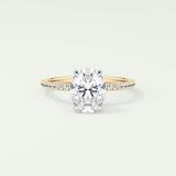 2.0 CT Oval Cut Pave & Hidden Stone Lab-Grown Diamond Engagement Ring 1