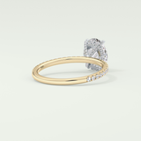 2.0 CT Oval Cut Pave & Hidden Stone Lab-Grown Diamond Engagement Ring 2