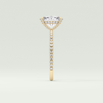 2.0 CT Oval Cut Pave & Hidden Stone Lab-Grown Diamond Engagement Ring 4