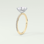 2.0 CT Oval Cut Pave & Hidden Stone Lab-Grown Diamond Engagement Ring 5