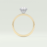 2.0 CT Oval Cut Pave & Hidden Stone Lab-Grown Diamond Engagement Ring 6