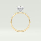 2.0 CT Oval Cut Pave & Hidden Stone Lab-Grown Diamond Engagement Ring 6