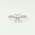 2.0 CT Oval Cut Pave & Hidden Stone Lab-Grown Diamond Engagement Ring 7