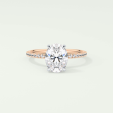 2.0 CT Oval Cut Pave & Hidden Stone Lab-Grown Diamond Engagement Ring 7