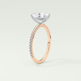2.0 CT Oval Cut Pave & Hidden Stone Lab-Grown Diamond Engagement Ring 11