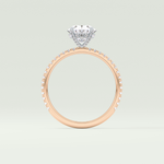 2.0 CT Oval Cut Pave & Hidden Stone Lab-Grown Diamond Engagement Ring 12