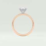 2.0 CT Oval Cut Pave & Hidden Stone Lab-Grown Diamond Engagement Ring 12