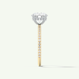2.0 CT Round Cut Pave Lab-Grown Diamond Engagement Ring