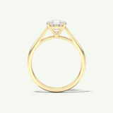 2.0 CT Round Cut Solitaire Moissanite Engagement Ring