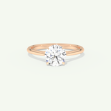 2.0 CT Round Cut Solitaire Moissanite Engagement Ring