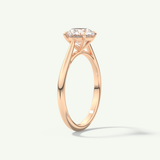 2.0 CT Round Cut Solitaire Moissanite Engagement Ring