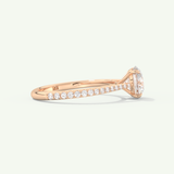 1.5 CT Round Cut Pave Lab-Grown Diamond Engagement Ring