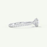 1.5 CT Round Cut Pave Lab-Grown Diamond Engagement Ring