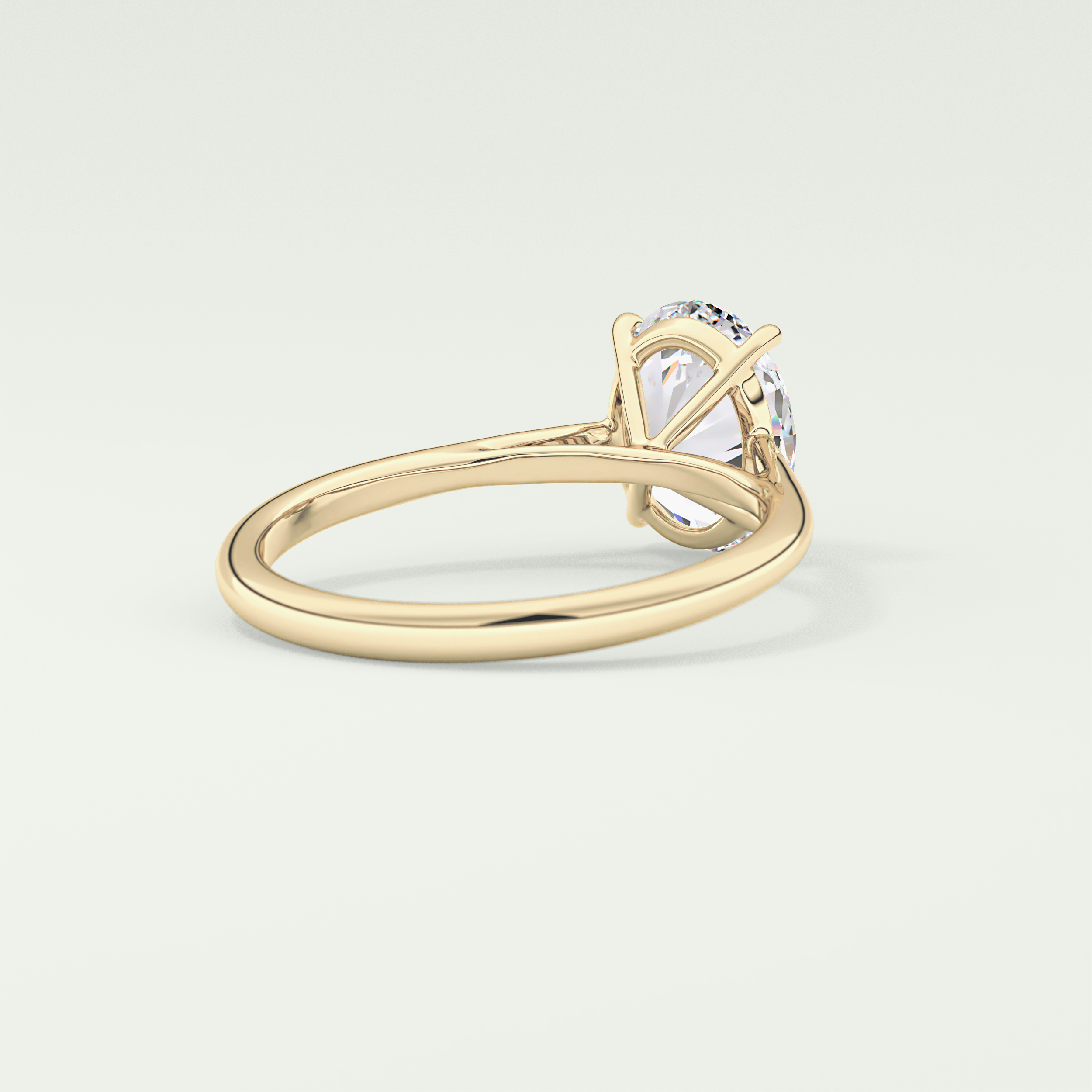 2.0 CT Oval Cut Solitaire Lab-Grown Diamond Engagement Ring 2