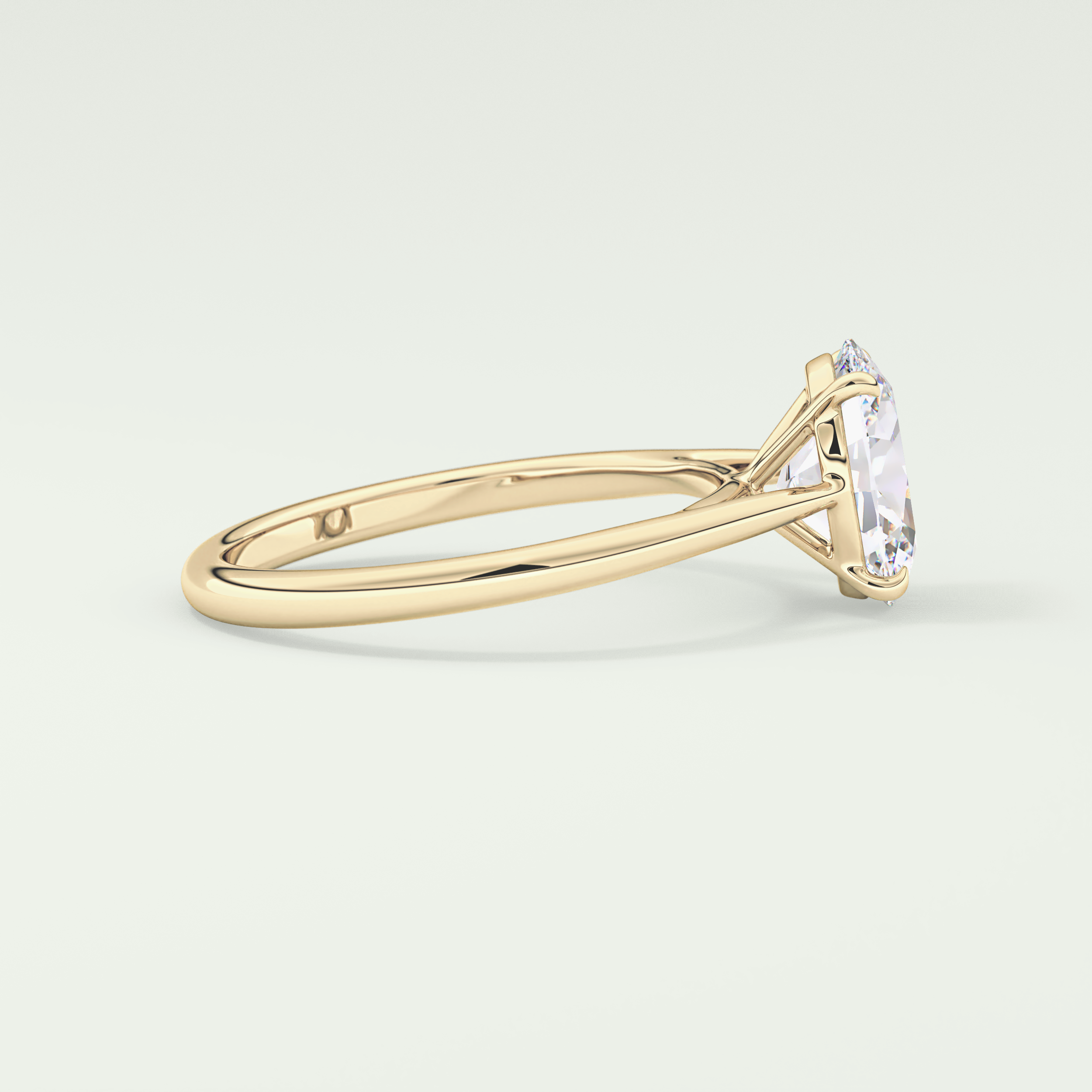 2.0 CT Oval Cut Solitaire Lab-Grown Diamond Engagement Ring 3