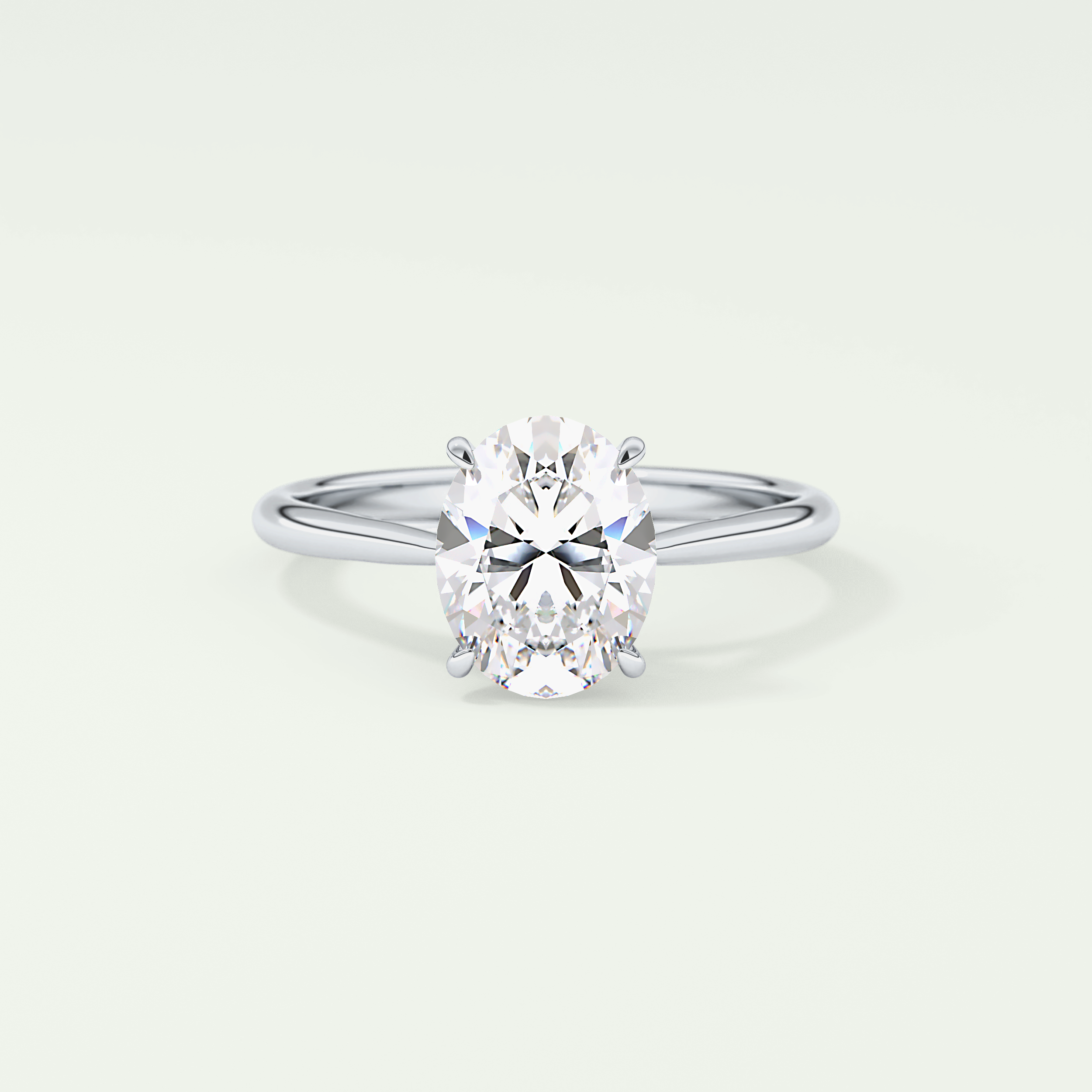 2.0 CT Oval Cut Solitaire Lab-Grown Diamond Engagement Ring 13