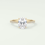 2.0 CT Oval Cut Pave Lab-Grown Diamond Engagement Ring 1