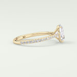 2.0 CT Oval Cut Pave Lab-Grown Diamond Engagement Ring 3