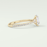 2.0 CT Oval Cut Pave Lab-Grown Diamond Engagement Ring 3