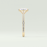 2.0 CT Oval Cut Pave Lab-Grown Diamond Engagement Ring 4