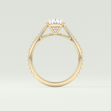 2.0 CT Oval Cut Pave Lab-Grown Diamond Engagement Ring 6